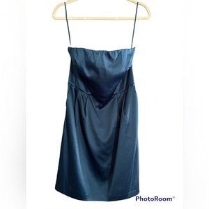 Express Design Studio Mini Dress - Blue Satin
